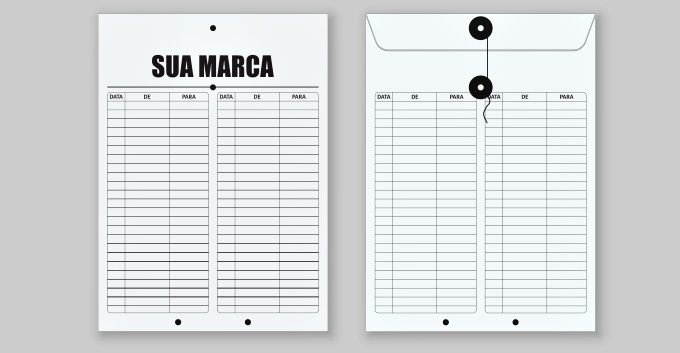 envelope vai e vem personalizado