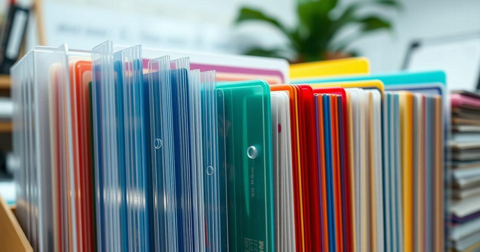 Envelope plástico para fichário: Organização Perfeita