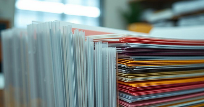 Envelope plástico para fichário: como escolher o ideal para suas necessidades