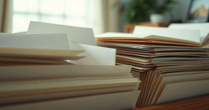 Envelope vai e vem papel como uma solução prática e versátil
